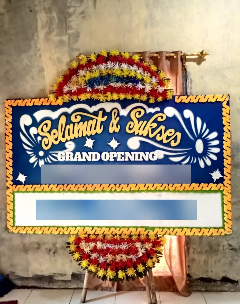 Papan bunga Selamat dan Sukses Grand Opening untuk apotek di Pandeglang