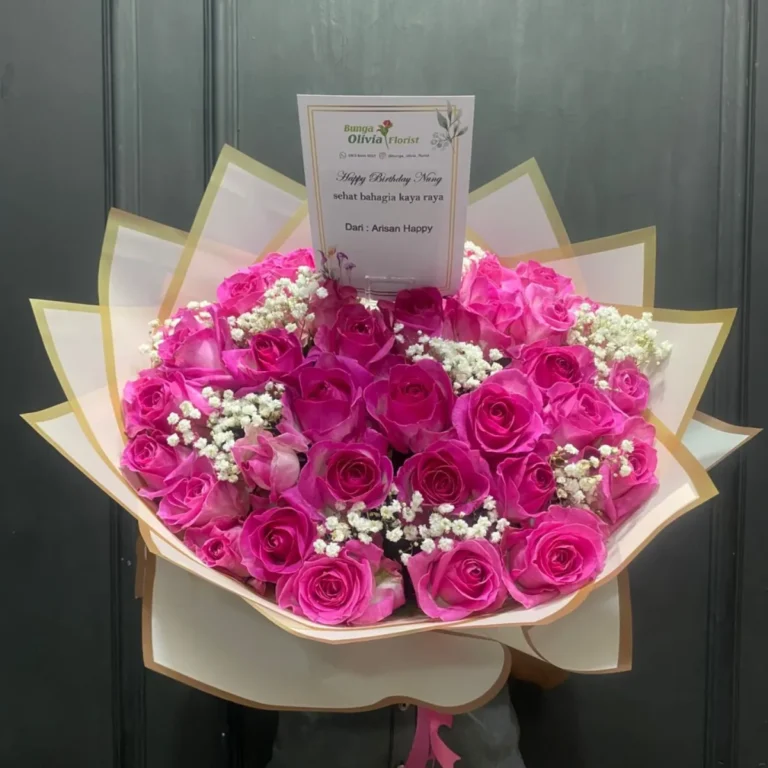 Buket Mawar Fuchsia