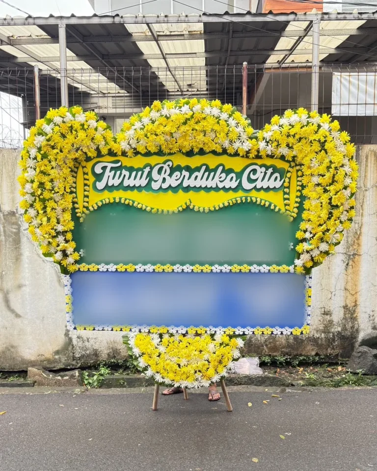 Papan Duka Bingkai Krisan Hijau