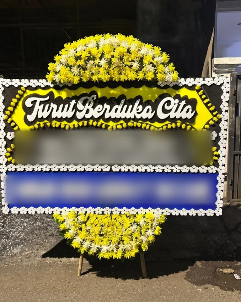 Papan Duka Hitam Kuning Satu Mahkota