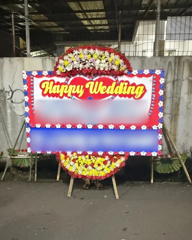 Papan Wedding Merah Putih Satu Mahkota