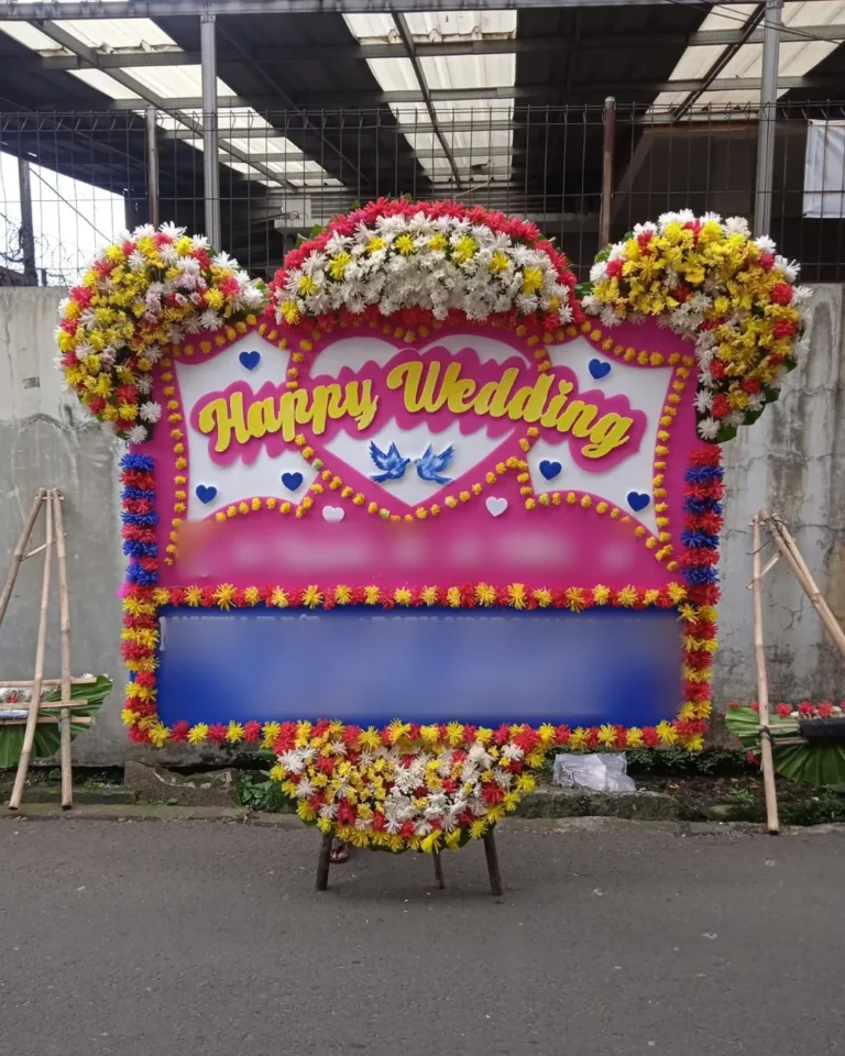 Papan Wedding Pink Putih Merpati Biru