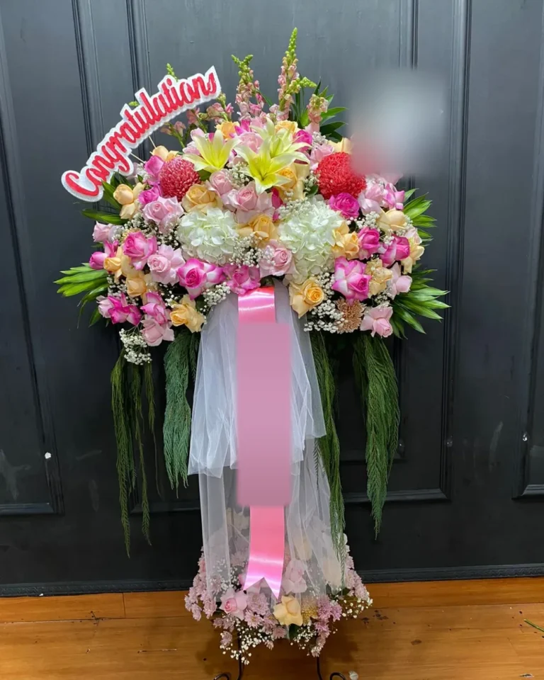 Standing Flower Pastel Pink Peach